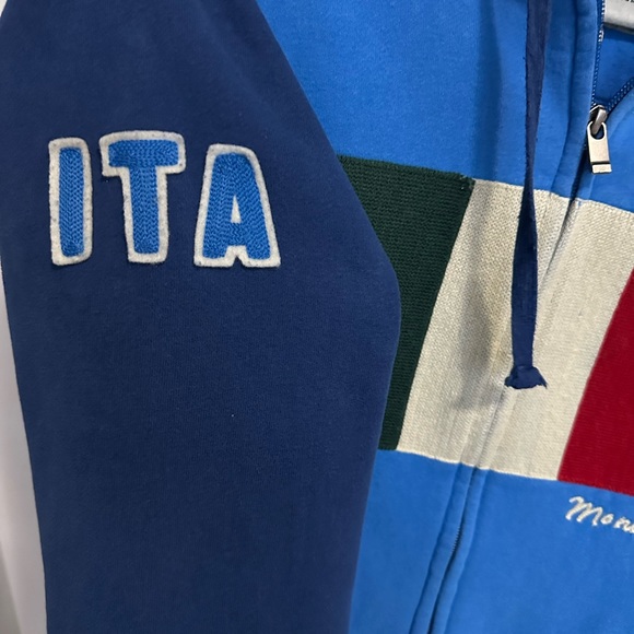 Mondetta Zip-up Hoodie Italy Embroidered in Blue - Picture 3 of 5